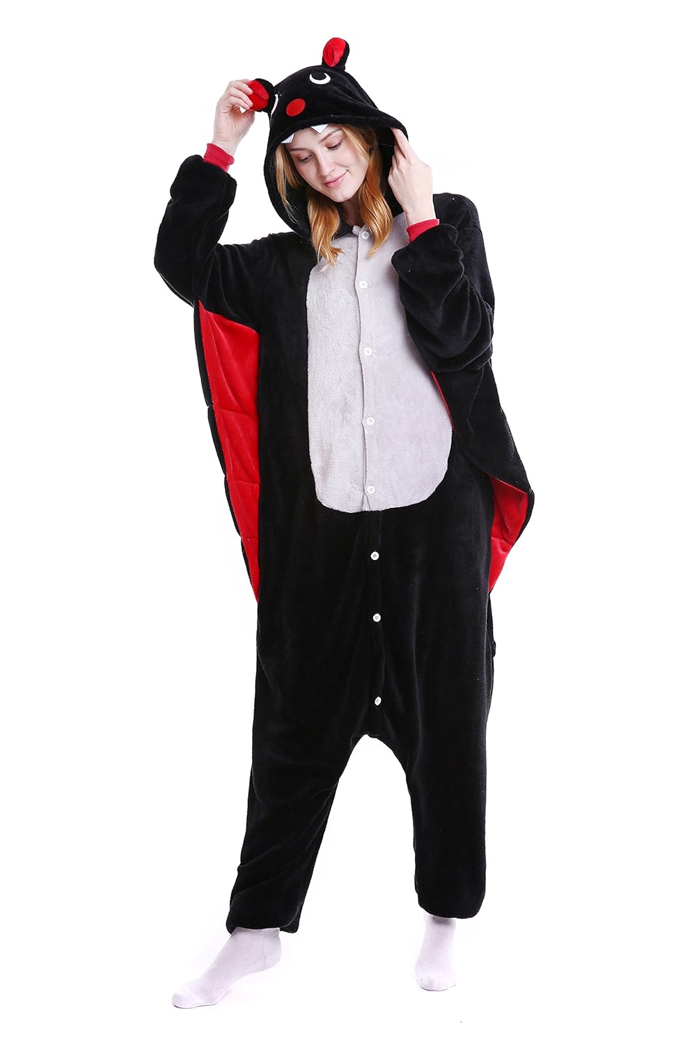 万圣节蝙蝠连体衣中性款成人动物蝙蝠睡衣